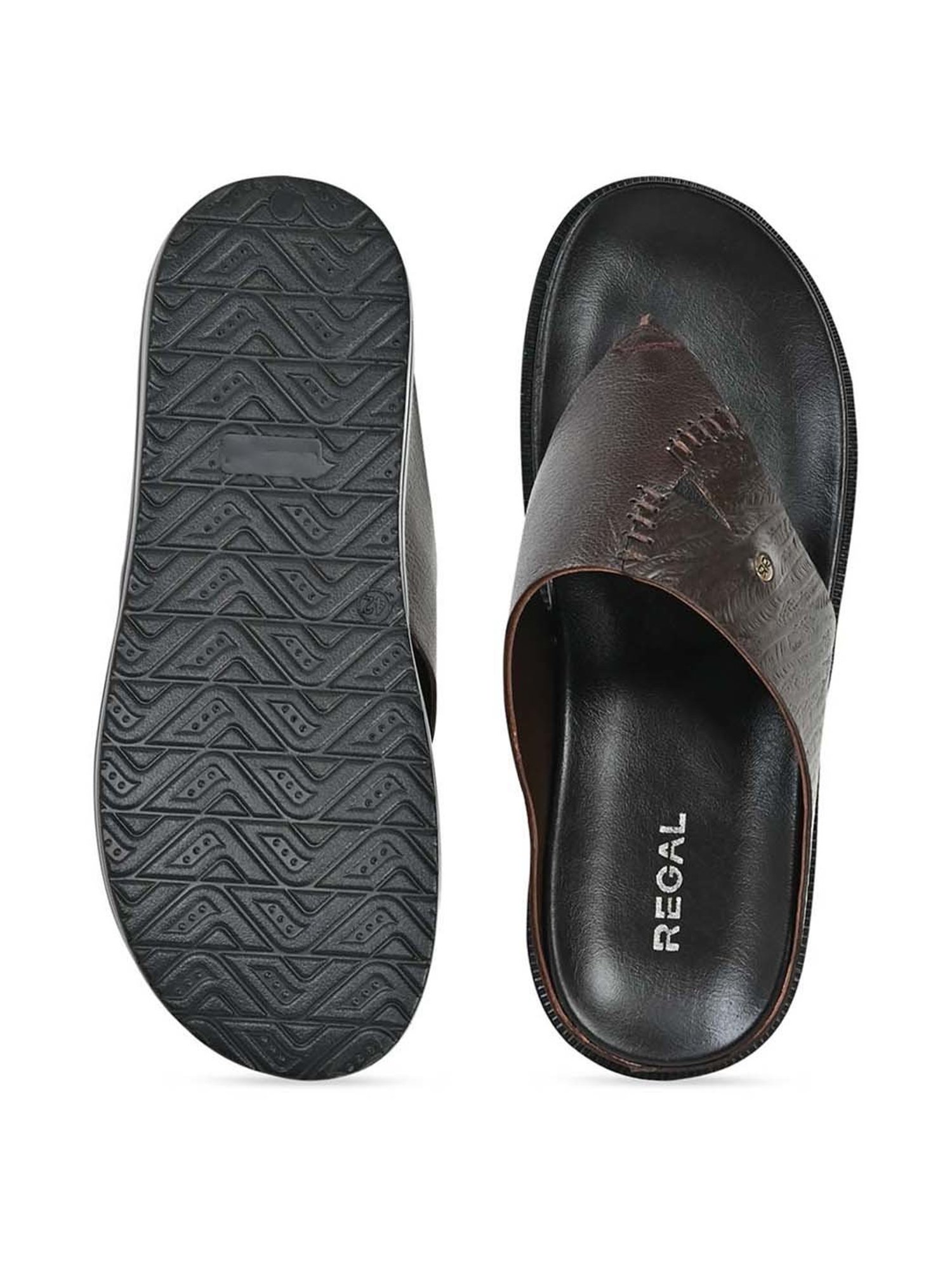 Regal Men's Brown Thong Sandals
