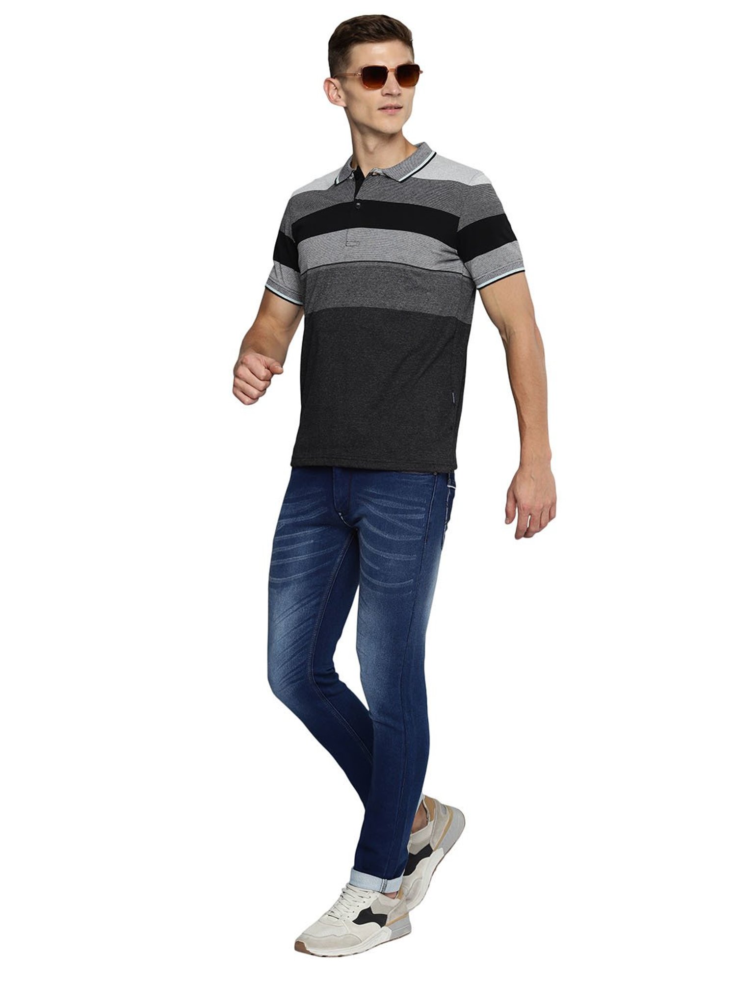 Allen cooper Blue Regular Fit Jeans