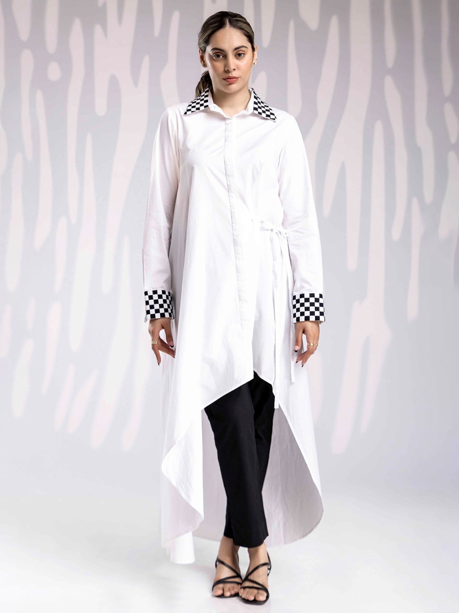 House of Manaa White Matted Shirt