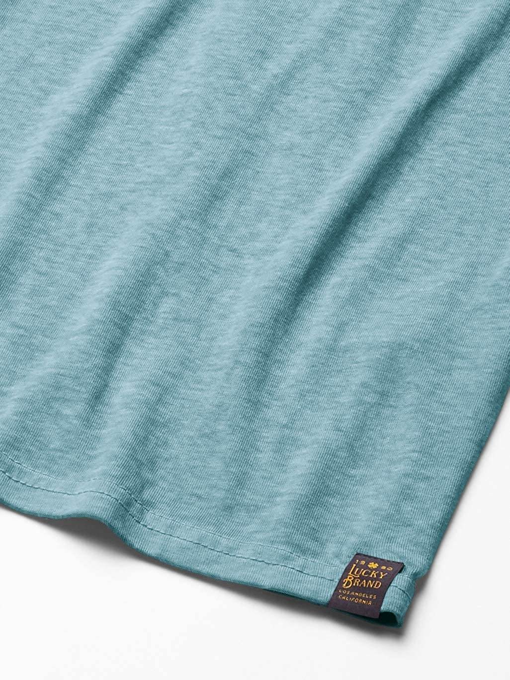 Lucky Brand Men's Venice Burnout Notch Neck Tee Shirt