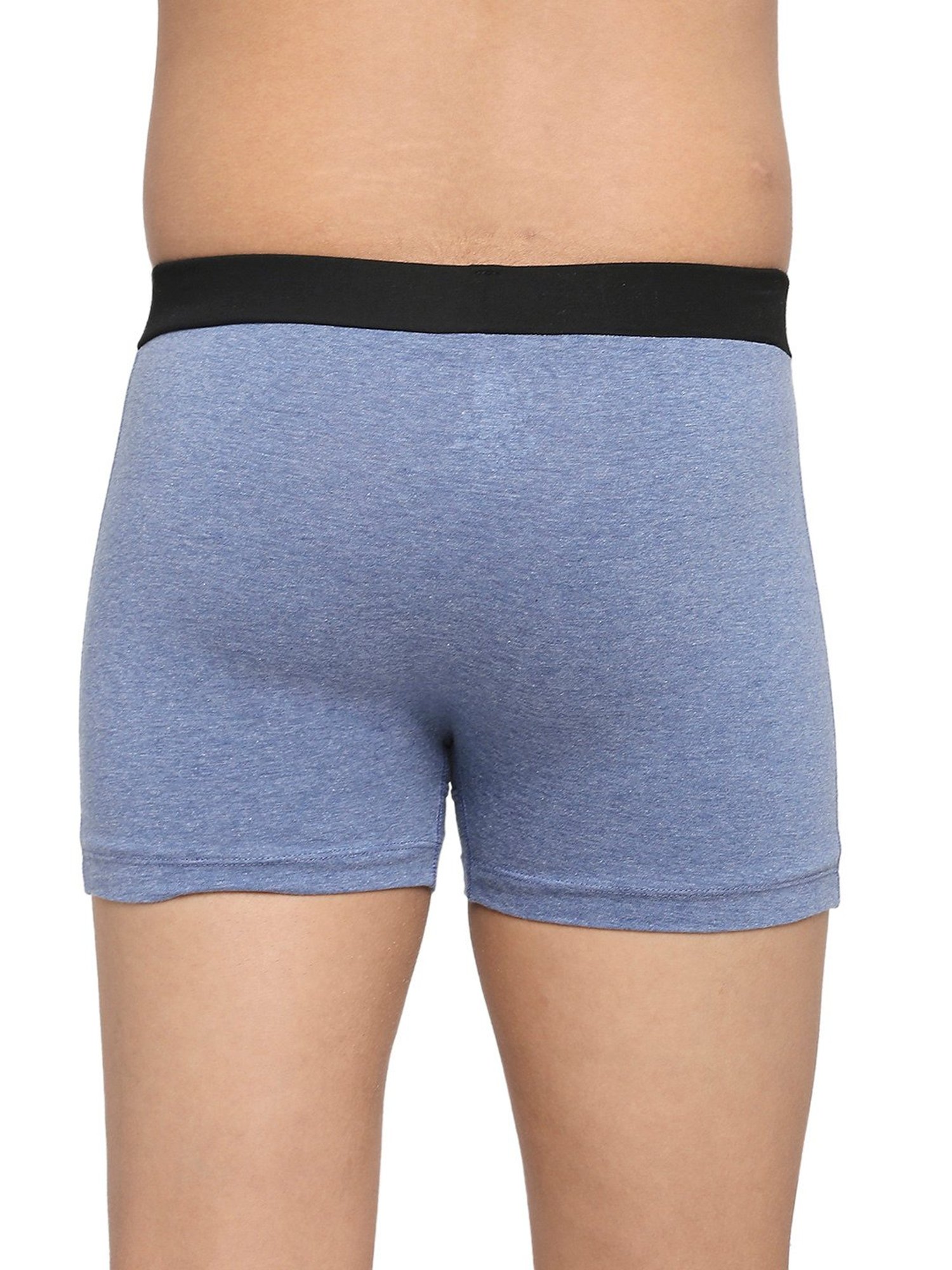 Frenchie Kids Blue & Grey Textured Trunks (Pack Of 2)