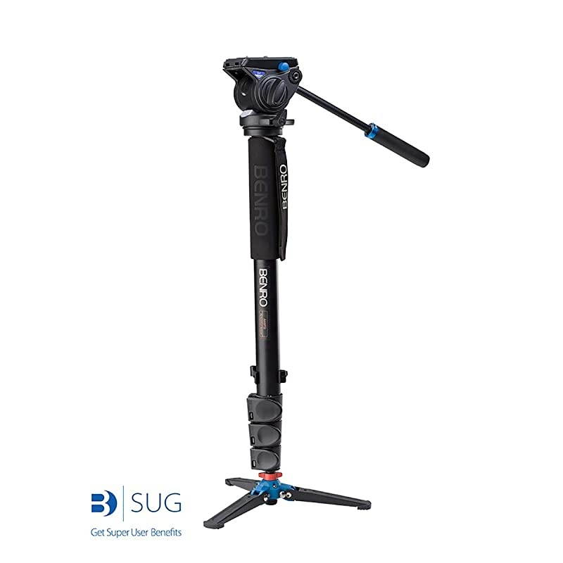 Aluminum 4 Series Flip-Lock Video Monopod Kit w/ 3-Foot Articulating Base and S4 Video Head (A48FDS4)