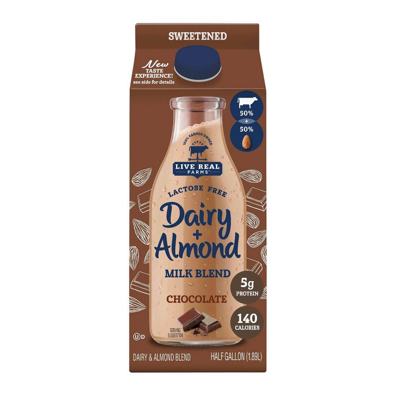 Live Real Farms Dairy Chocolate AlmondMilk Blend - 0.5gal