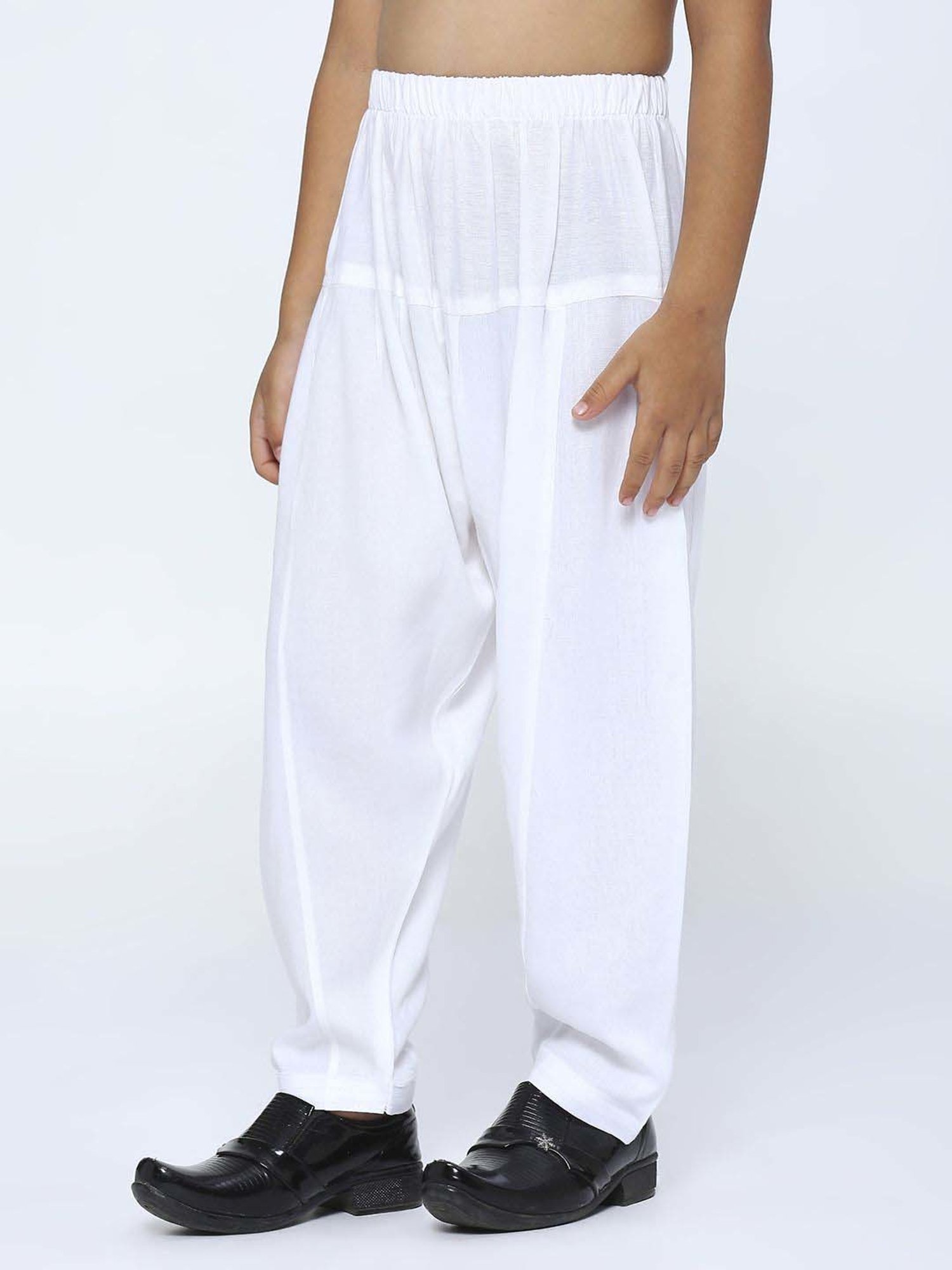 Kids Island Boys Grey & White Striped Full Sleeves Kurta Set