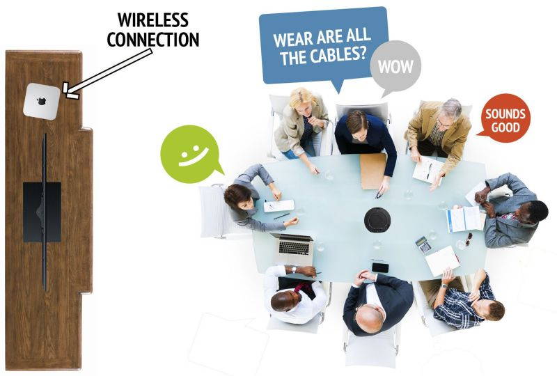 HuddlePod Air - Wireless Audio Conferencing - Black
