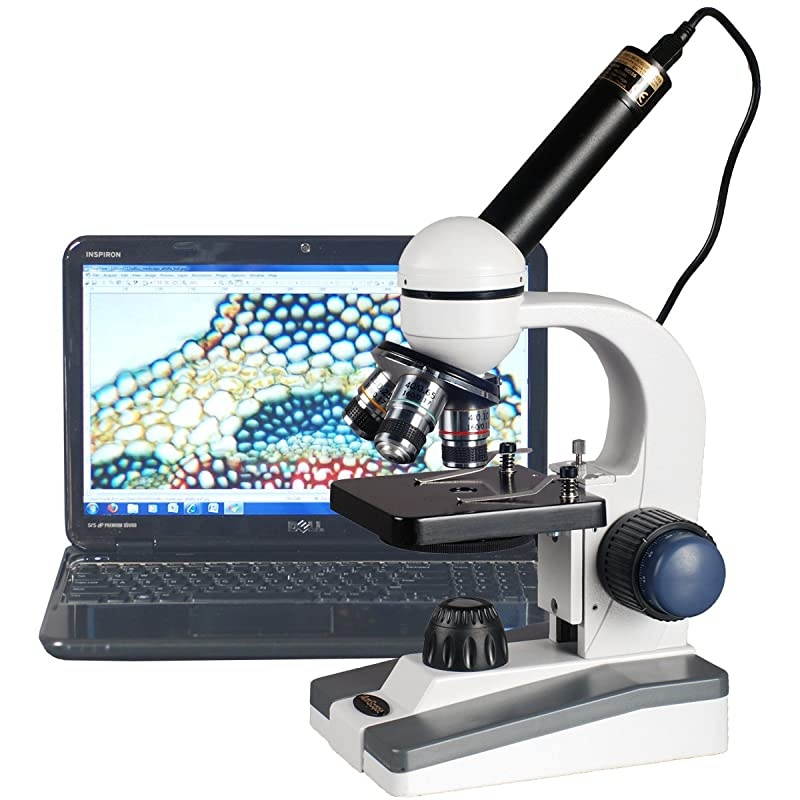 40X1000X LED Student Microscope + 5MP USB Camera M150CE5