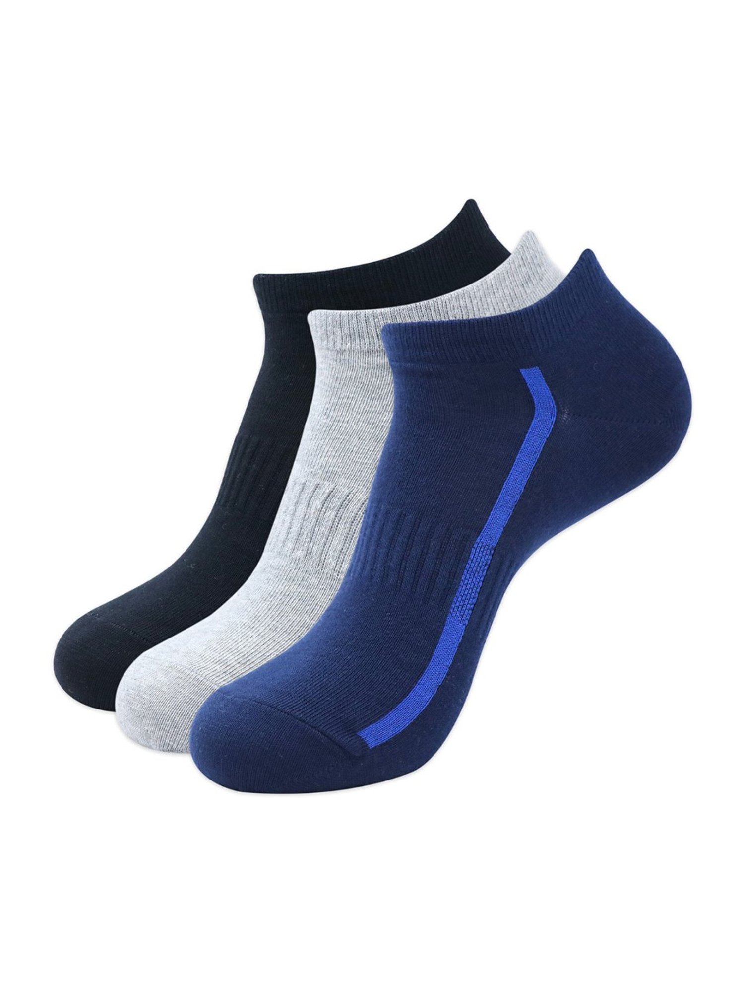 BALENZIA Cotton Self Pattern Ankle Length Socks (Pack Of 3)