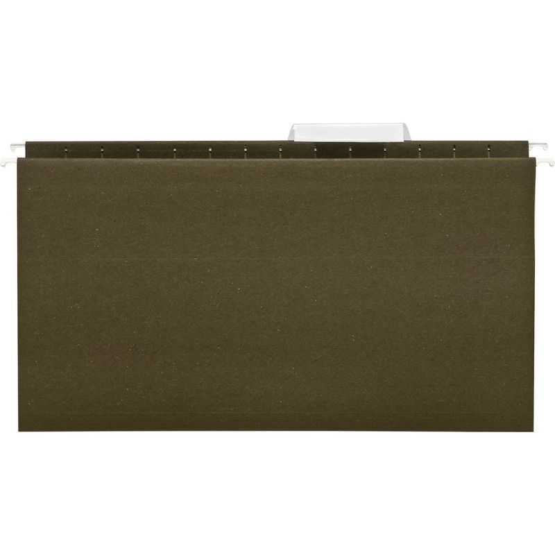 Business Source Hanging File Folder Legal 11 Pt. 1/3 Cut 25/BX Green 43569