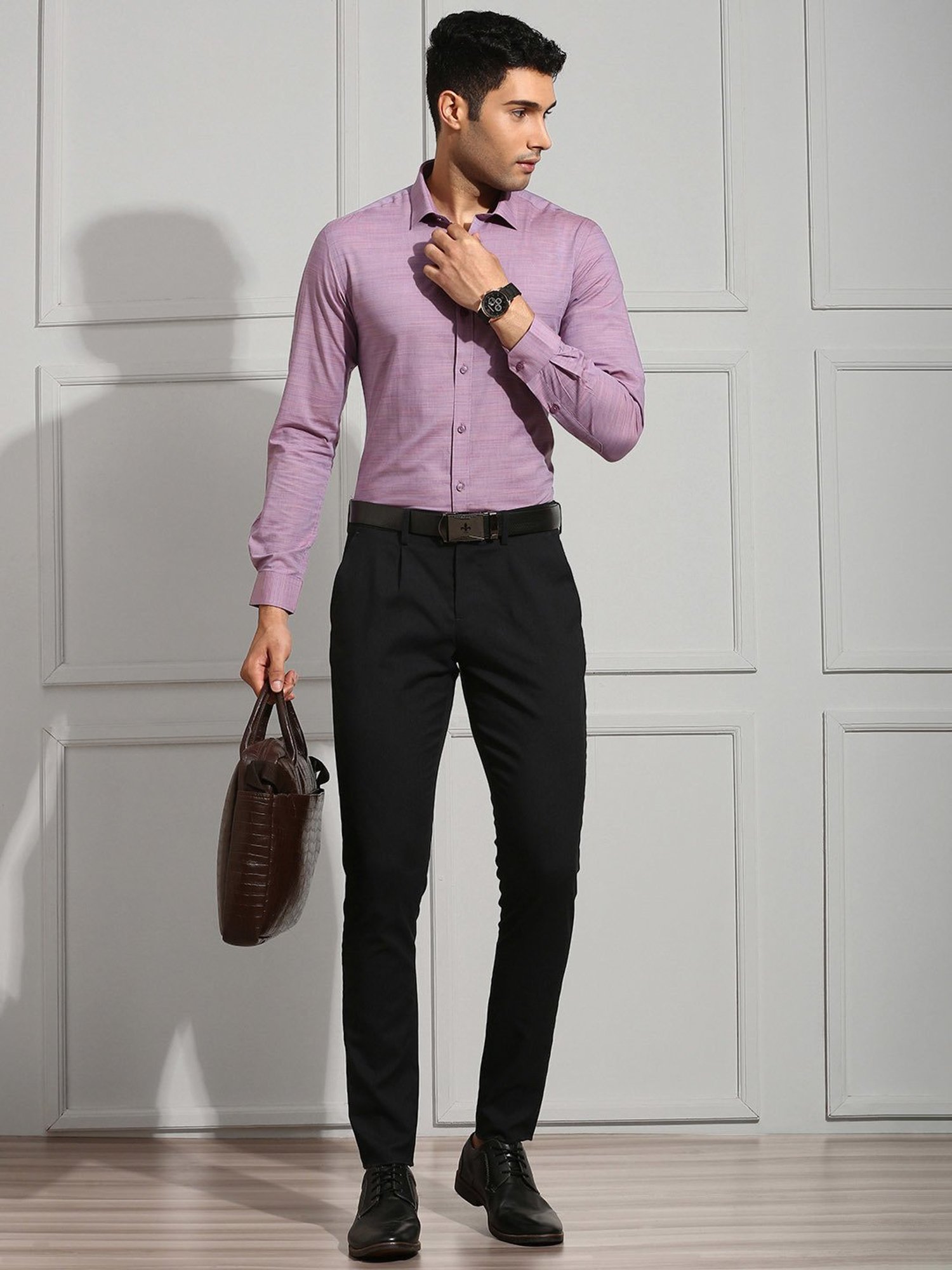 Arrow Sport Dark Green Cotton Slim Fit Shirt