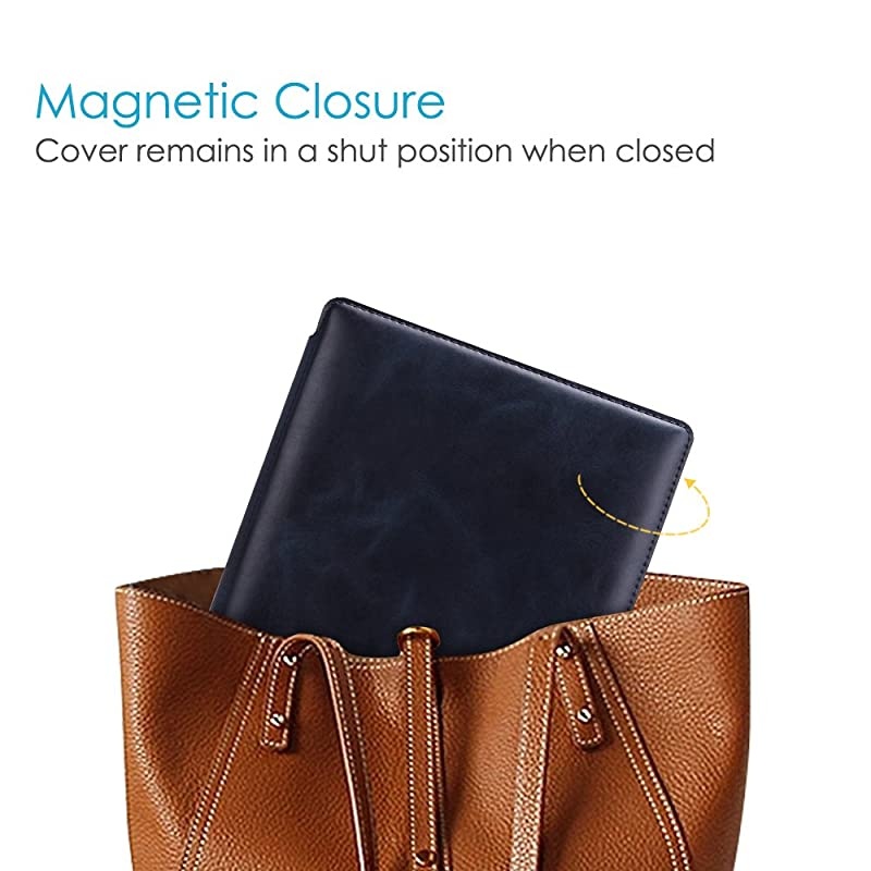 Leather Case for Kindle Oasis 10th and 9th Gen 2019 and 2017 Release Slim Fit Protective Cover Navy