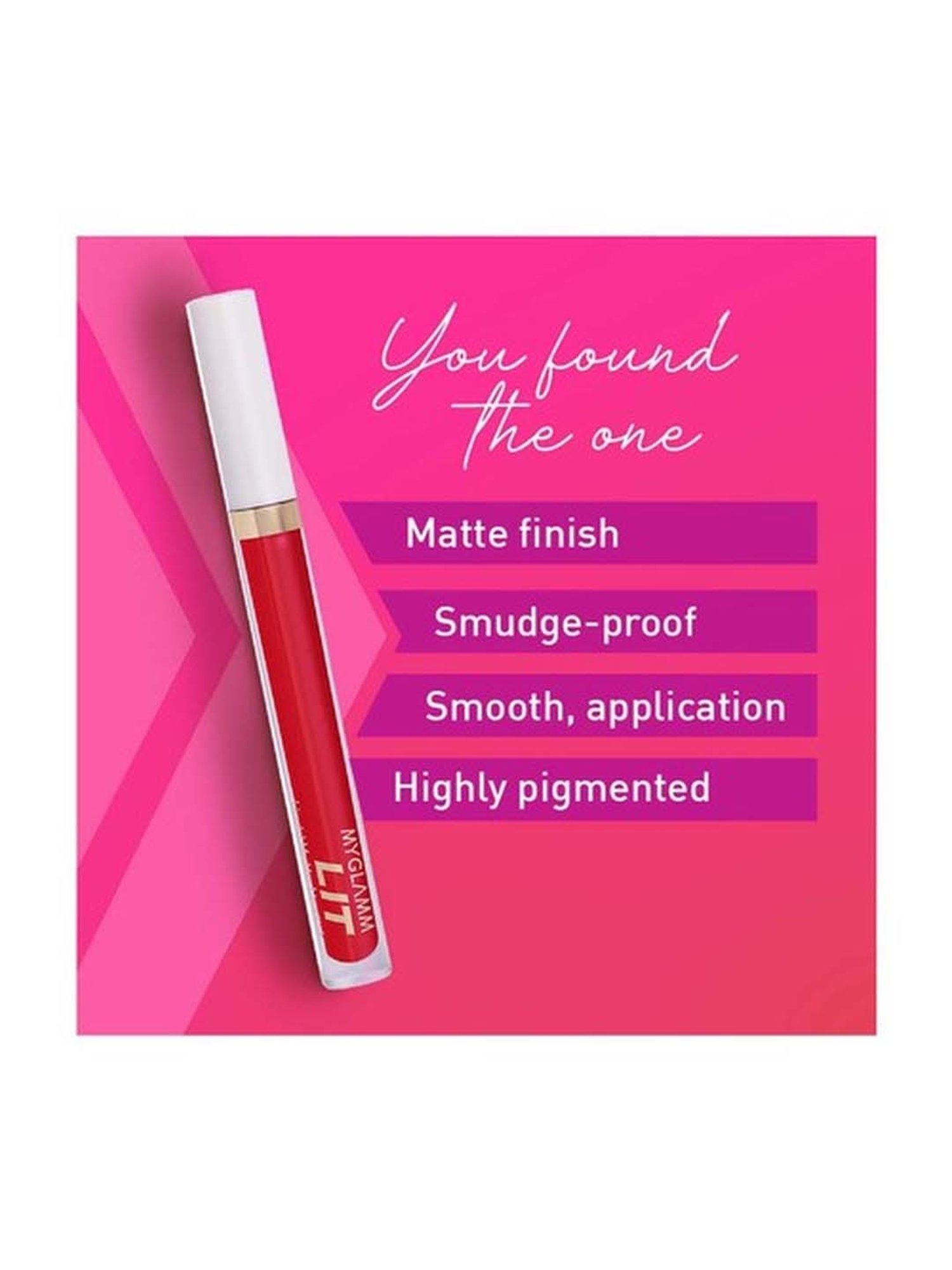 MyGlamm LIT Liquid Matte Lipstick Heart Eyeing - 3 ml