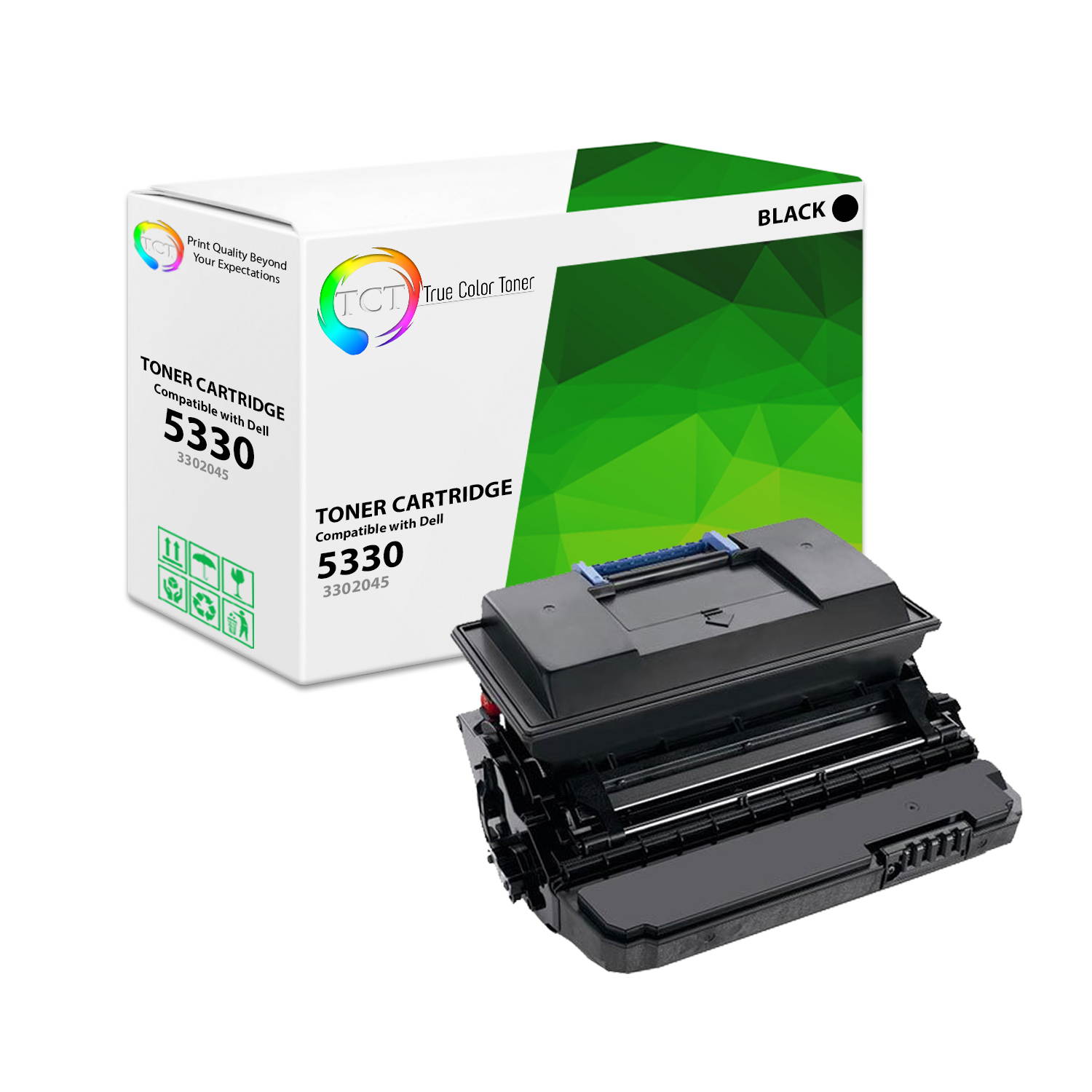 TCT Premium Compatible Toner Cartridge Replacement for Dell 330-2045 Black High Yield works with Dell 5330 DN Printers (20,000 Pages)