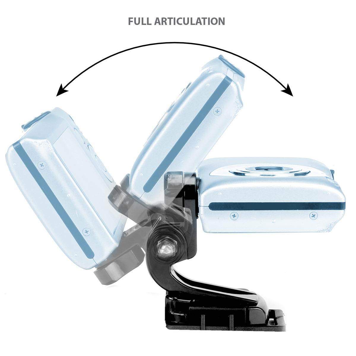 USA Gear Head Point-of-View Action Camera Mount with Elastic Stretch-Fit Band and Included J Hook and Tripod Screw Adapter &ndash; Works While Roller Skating , Riding , Playing Sports , at Concerts and More
