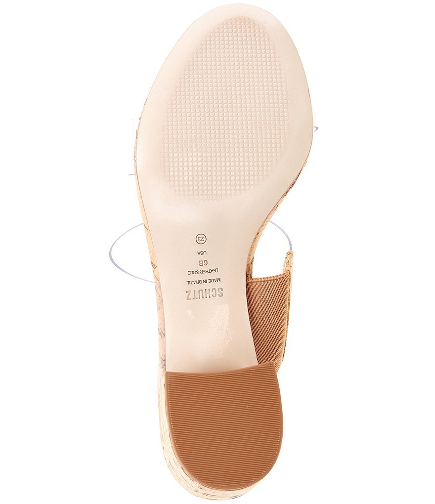 Schutz Victorie Clear Vinyl Cork Block Heel Slide Sandals