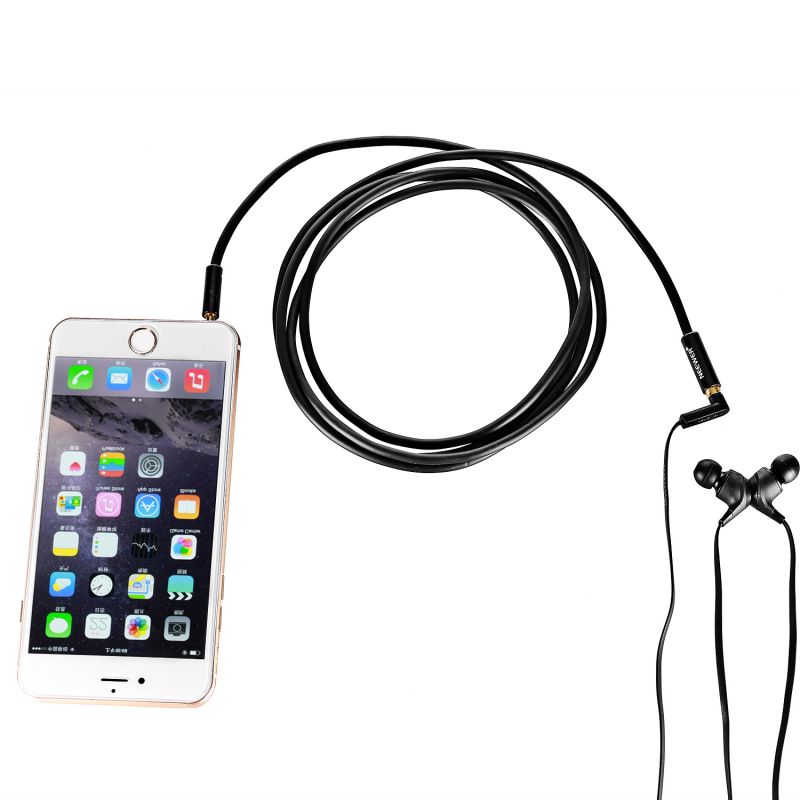 Neewer&reg; EVER-HD3.5-018 Black 3.5MM Stereo Audio Cable for iPhones, iPods, Tablets, MP3 Players, and More, with a 3.5MM Male-to-Female Gold-plated Connector and 6FT/1.8M Length