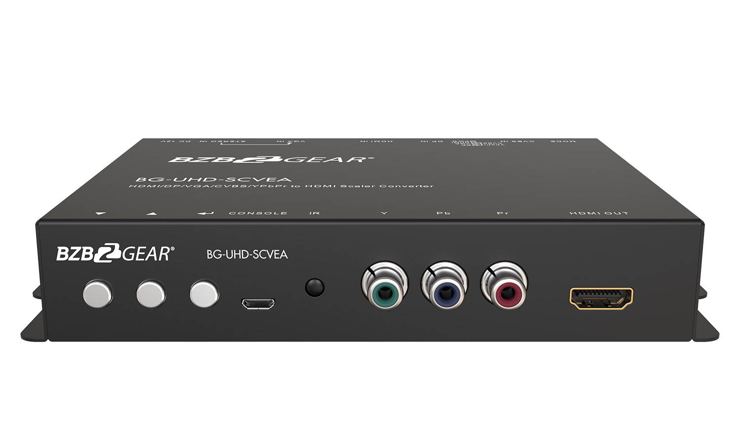 BZBGEAR HDMI/DP/VGA/CVBS/YPbPr to HDMI Converter/Scaler with Audio Embedding/Video Enhancement Support