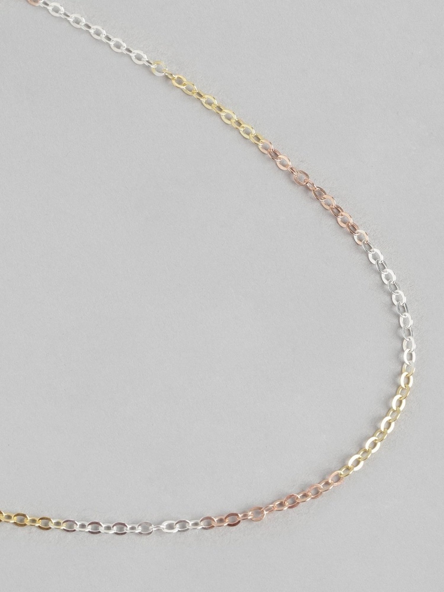 Zavya Sleek and Modern Golden Plated 92.5 Sterling Silver Box Chain