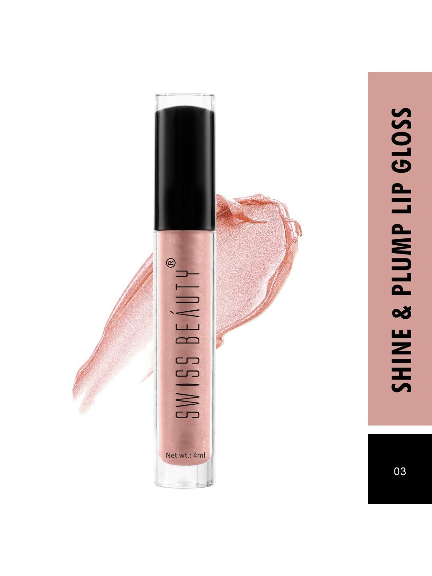 SWISS BEAUTY Shine and Plump Lip Gloss 03 - 4 ml