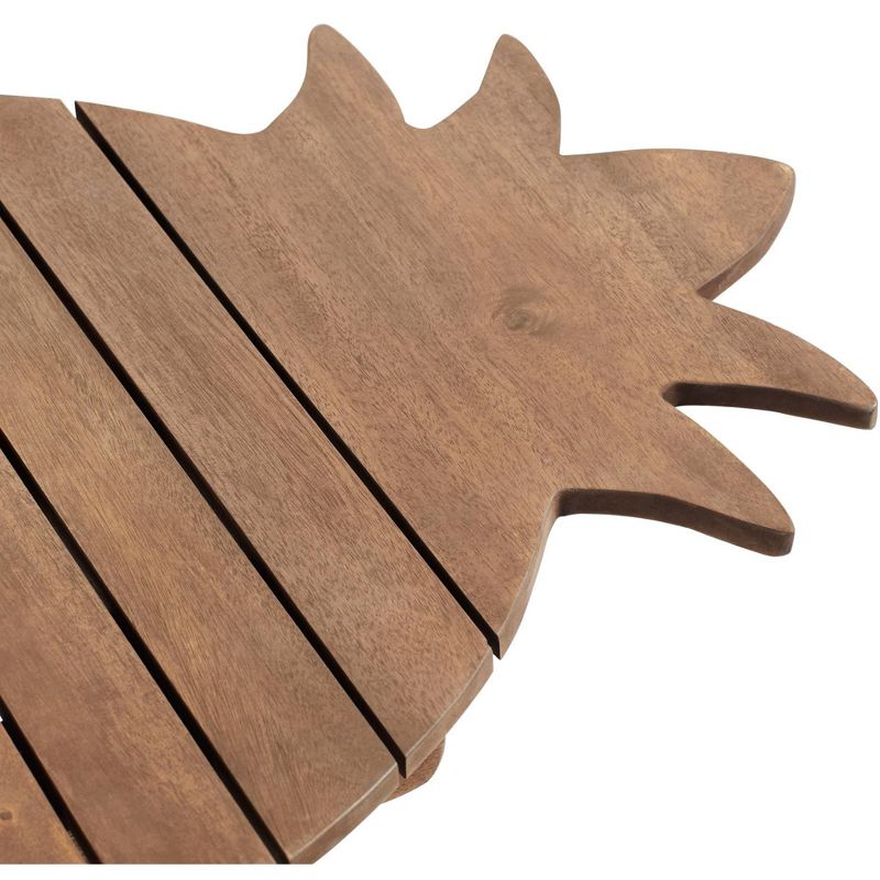 Teal Island Designs Monterey Pineapple Natural Wood Outdoor Folding Table