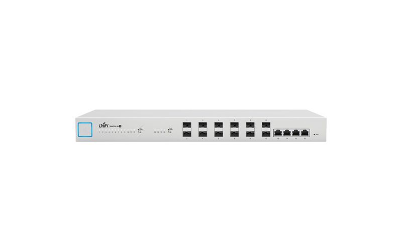 Ubiquiti 10G 16-Port Managed Aggregation Switch - 4 Ports - Manageable - 2 Layer Supported - Modular - Twisted Pair, Optical Fiber - 1U High