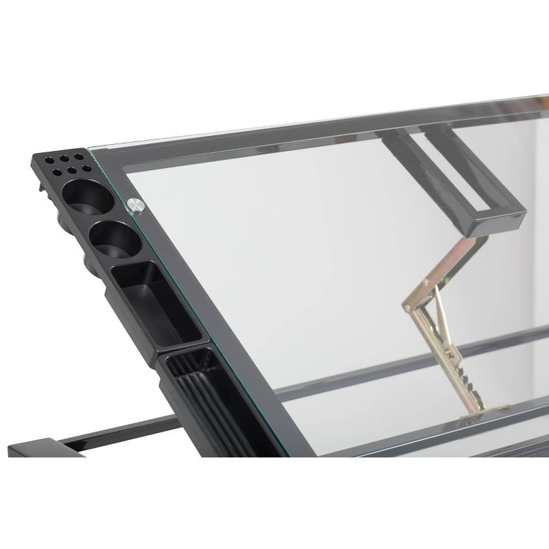Canvas & Color Adjustable Craft Station Black/Clear Glass - Studio Designs