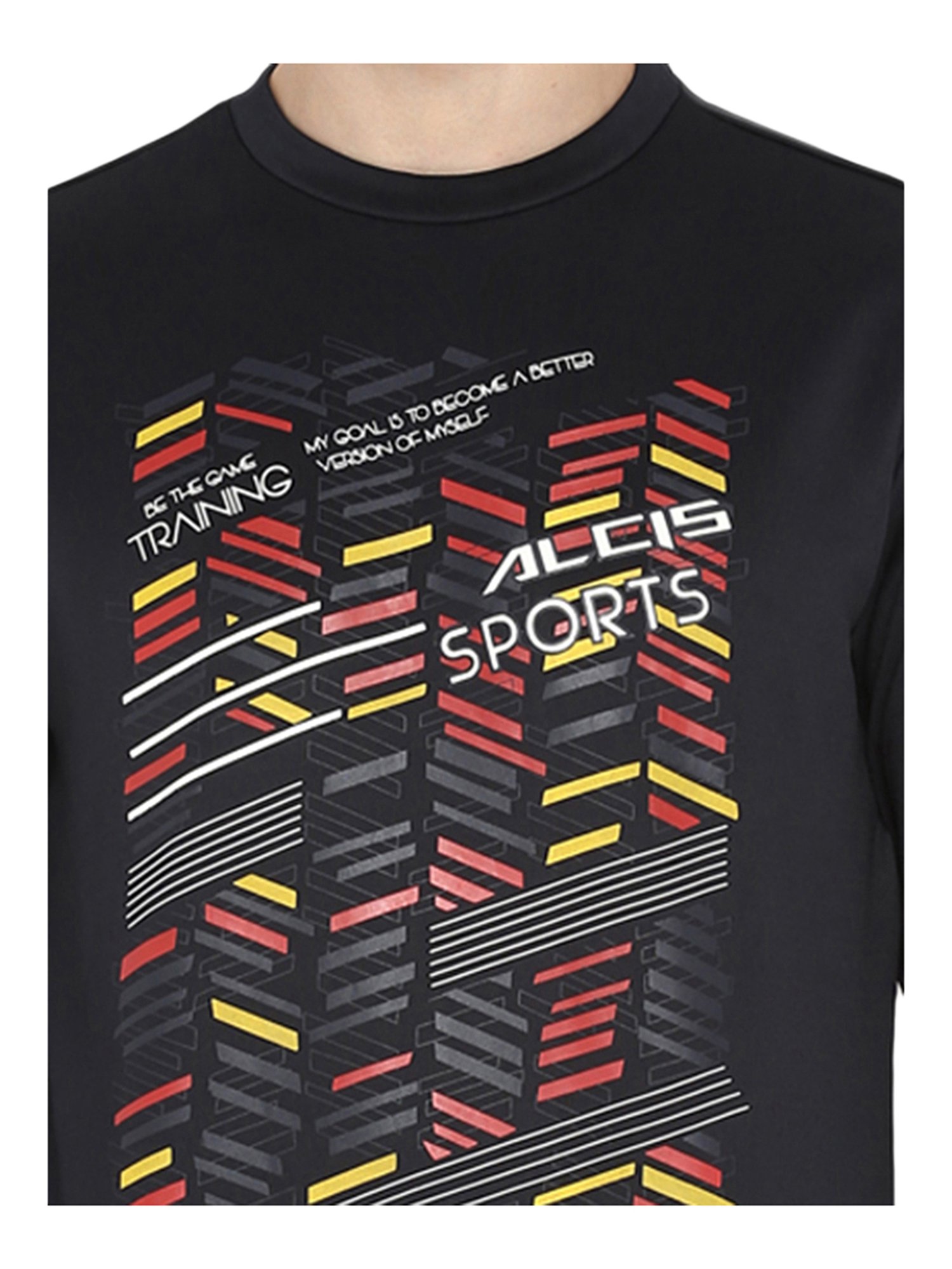 ALCIS Black Round Neck Sweatshirt