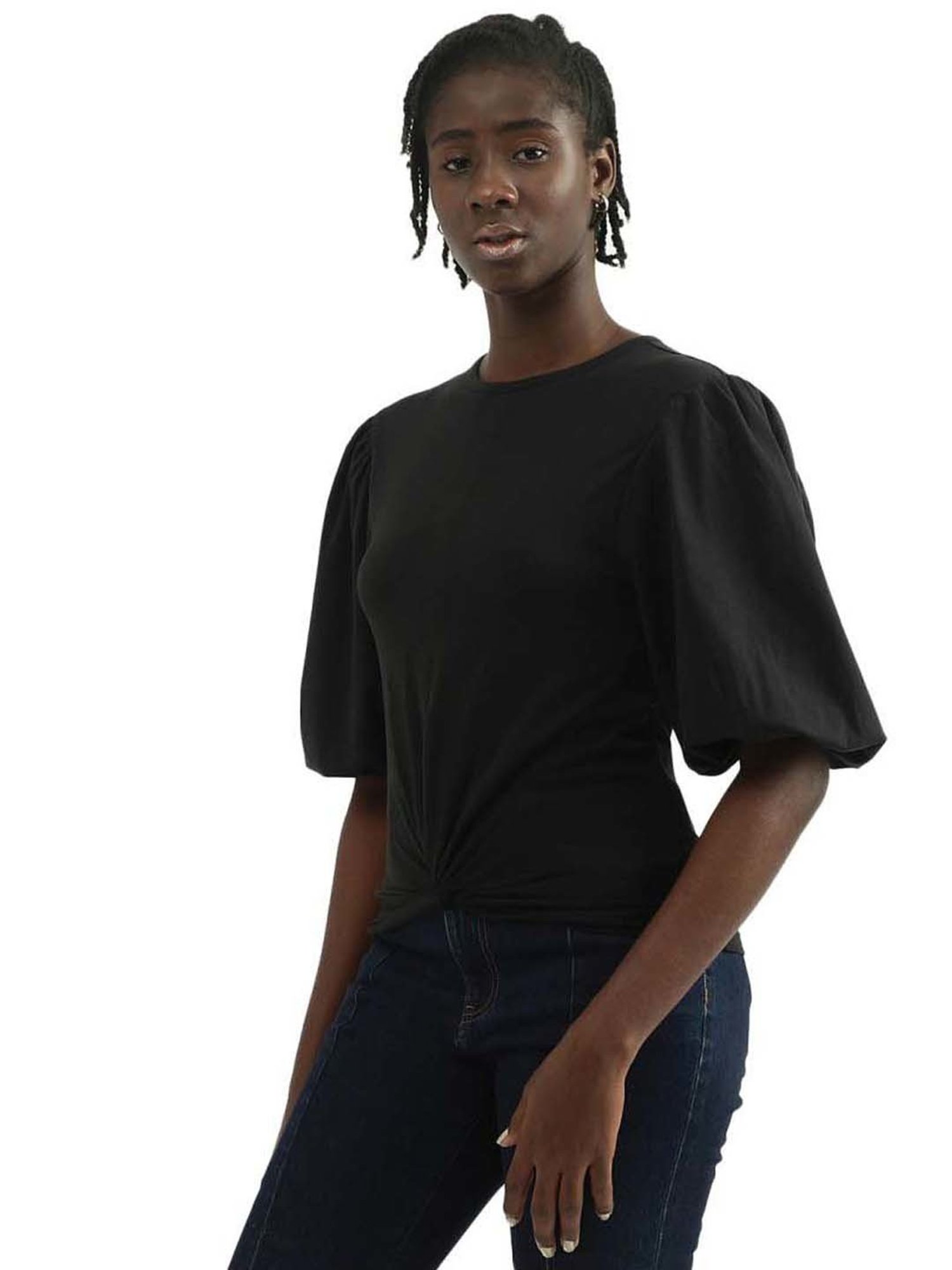 United Colors of Benetton Black Cotton Top