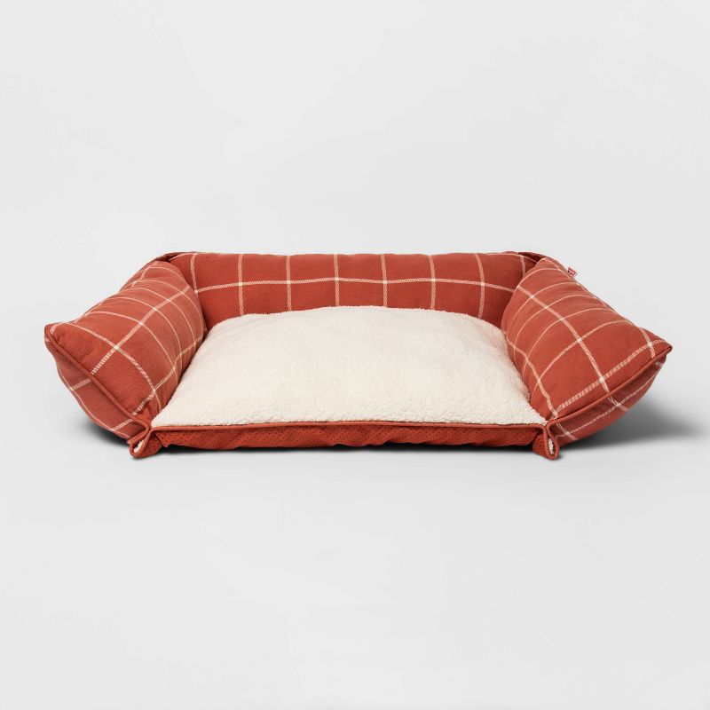 Rectangular Pillow Couch Plaid Dog Bed - S - Boots & Barkley™