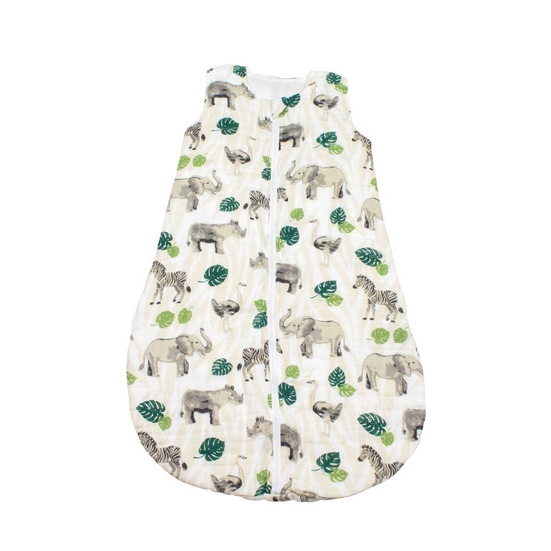 Bebe au Lait Muslin Bedtime Swaddle Wrap - 6-12 Months Jungle