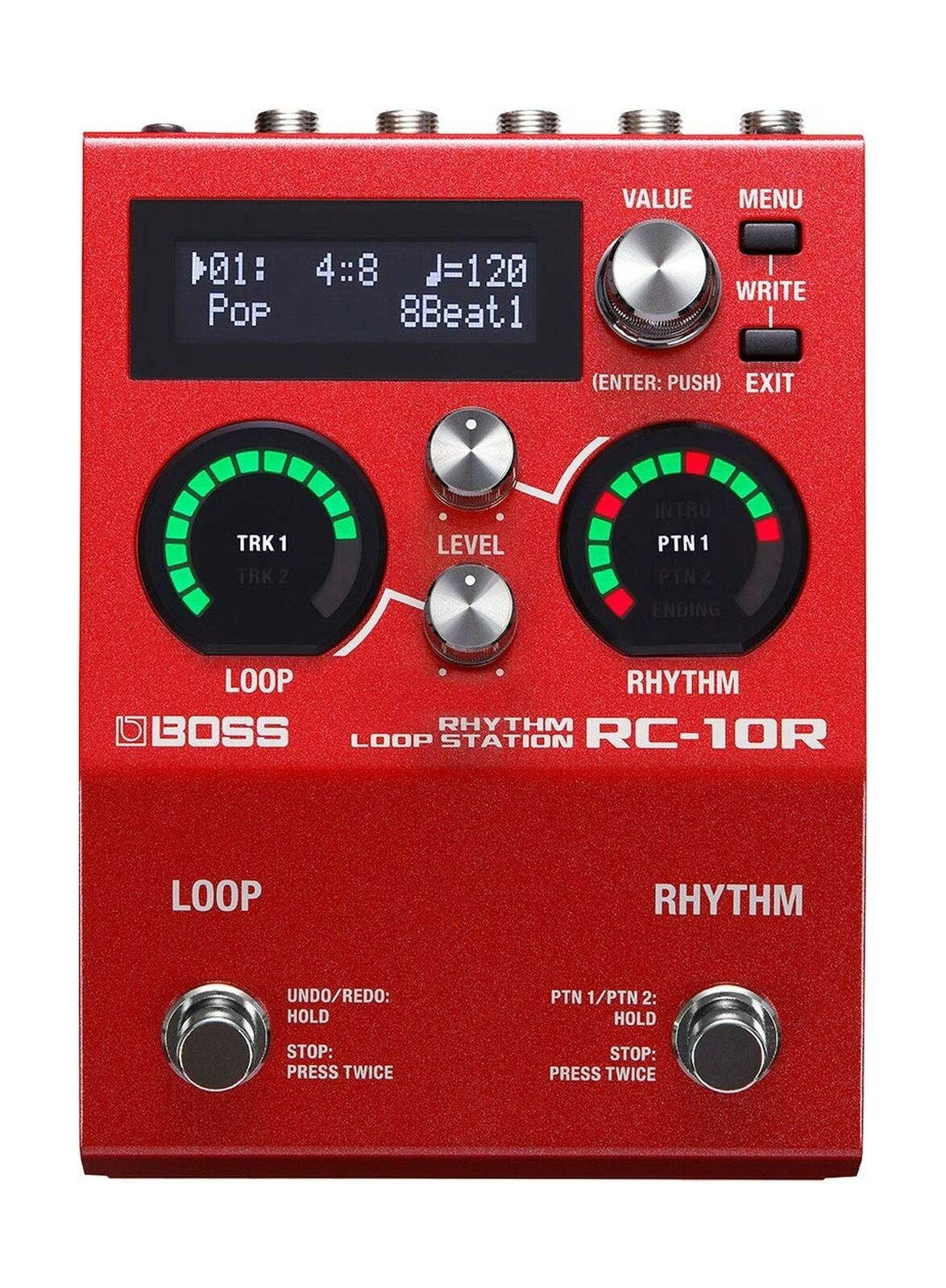 BOSS Guitar Looper Effects Pedal, Red (RC-10R)