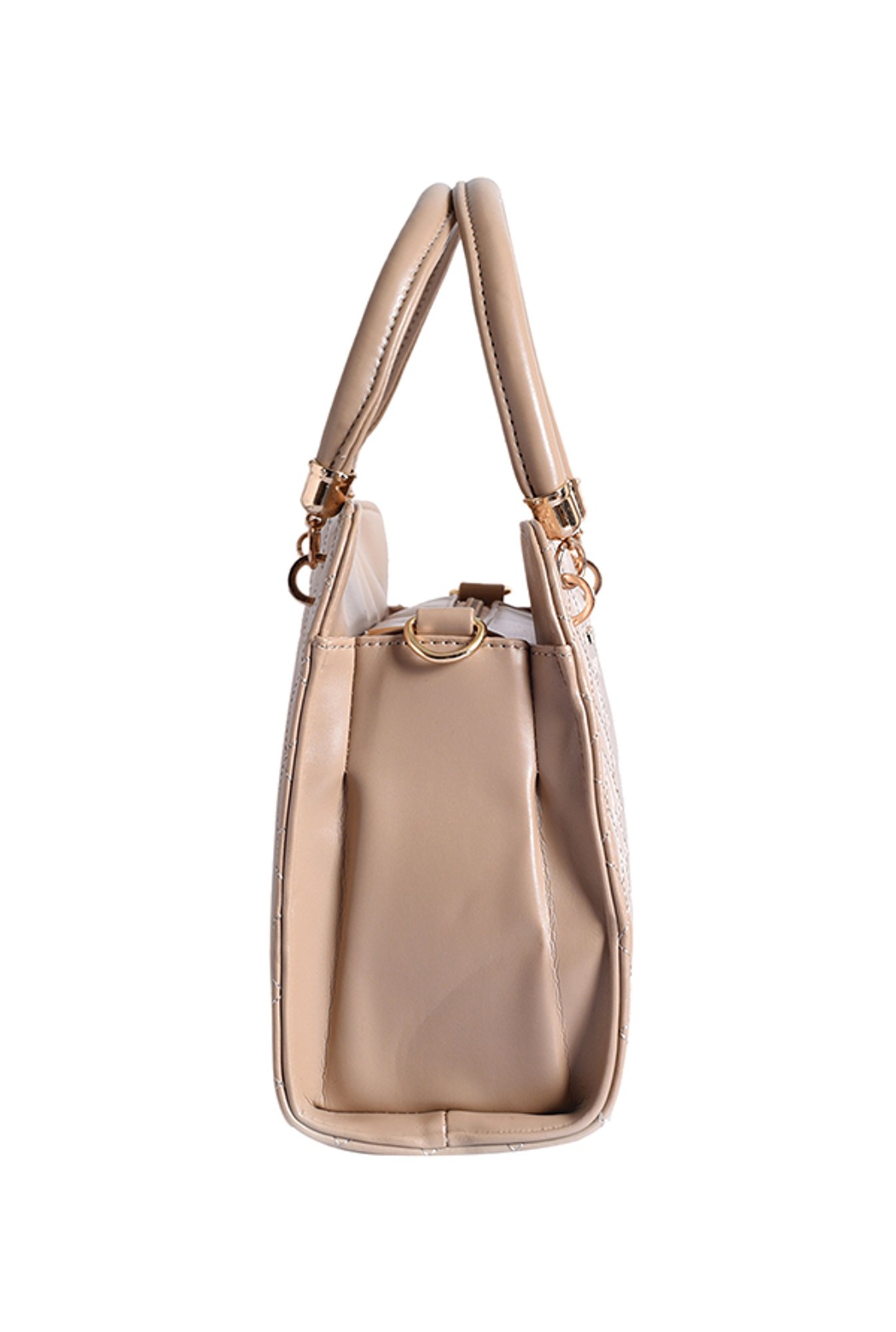 Lino Perros Beige Textured Quilted Handbag