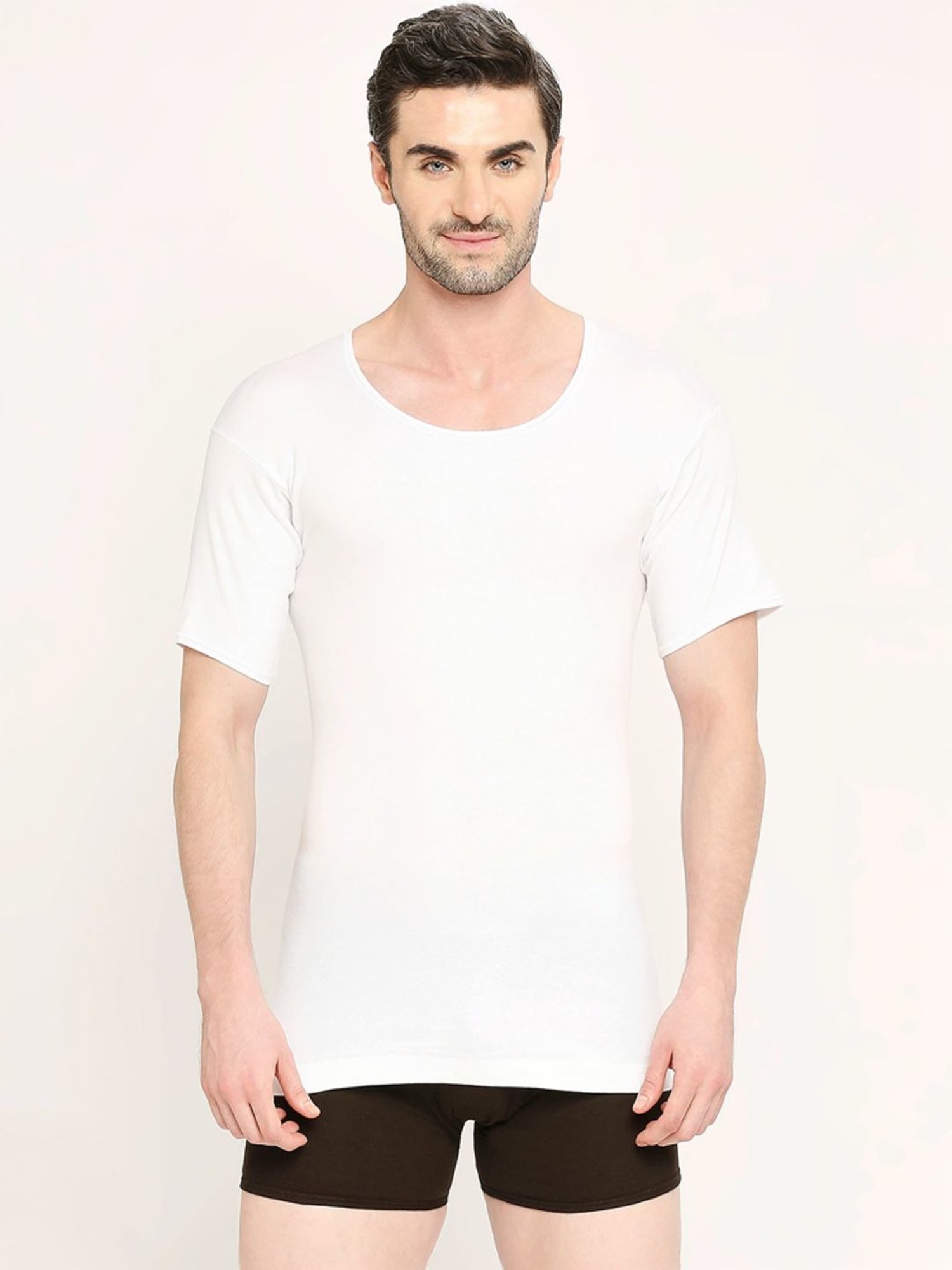 Vip White Regular Fit Vest - Pack Of 5