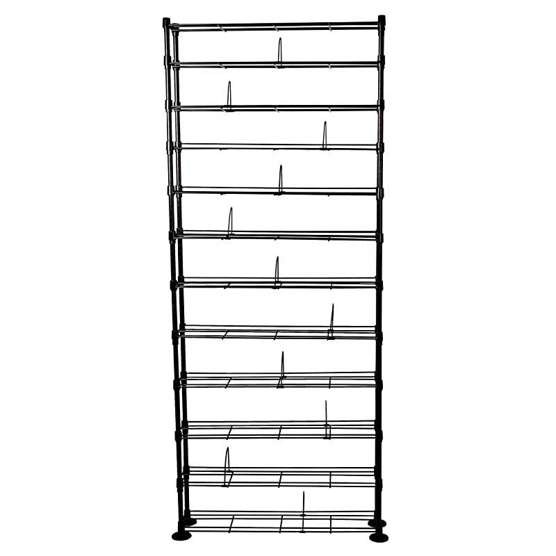 Maxsteel 12 Tier Shelving - Heavy Gauge Steel Wire Shelving for 864 CD/450 DVD/Blu-Ray/Games in Gunmetal,38408071