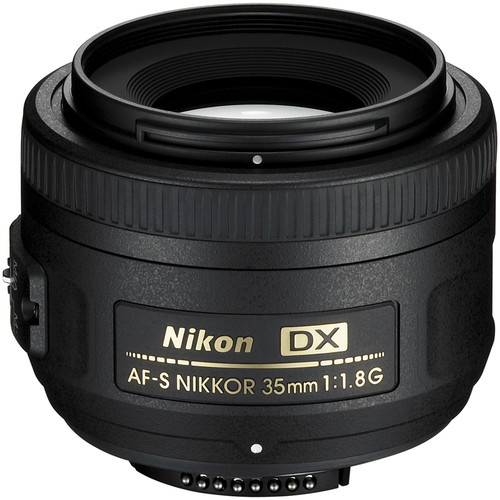 Nikon AF-S DX Nikkor 35mm f/1.8G Lens with 3 Piece Filter Kit |Lens Pouch |Lens Hood & More