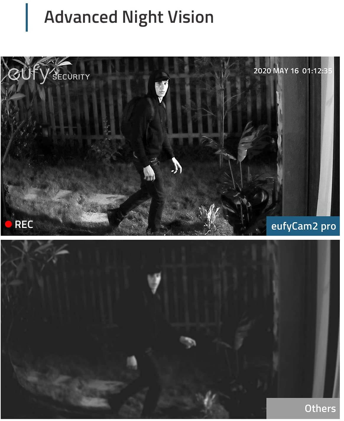 eufy Security, eufyCam 2 Pro Wireless Home Security Camera System, 365-Day Battery Life, HomeKit Compatibility, 2K Resolution, IP67 Weatherproof, Night Vision, 4-Cam Kit, No Monthly Fee