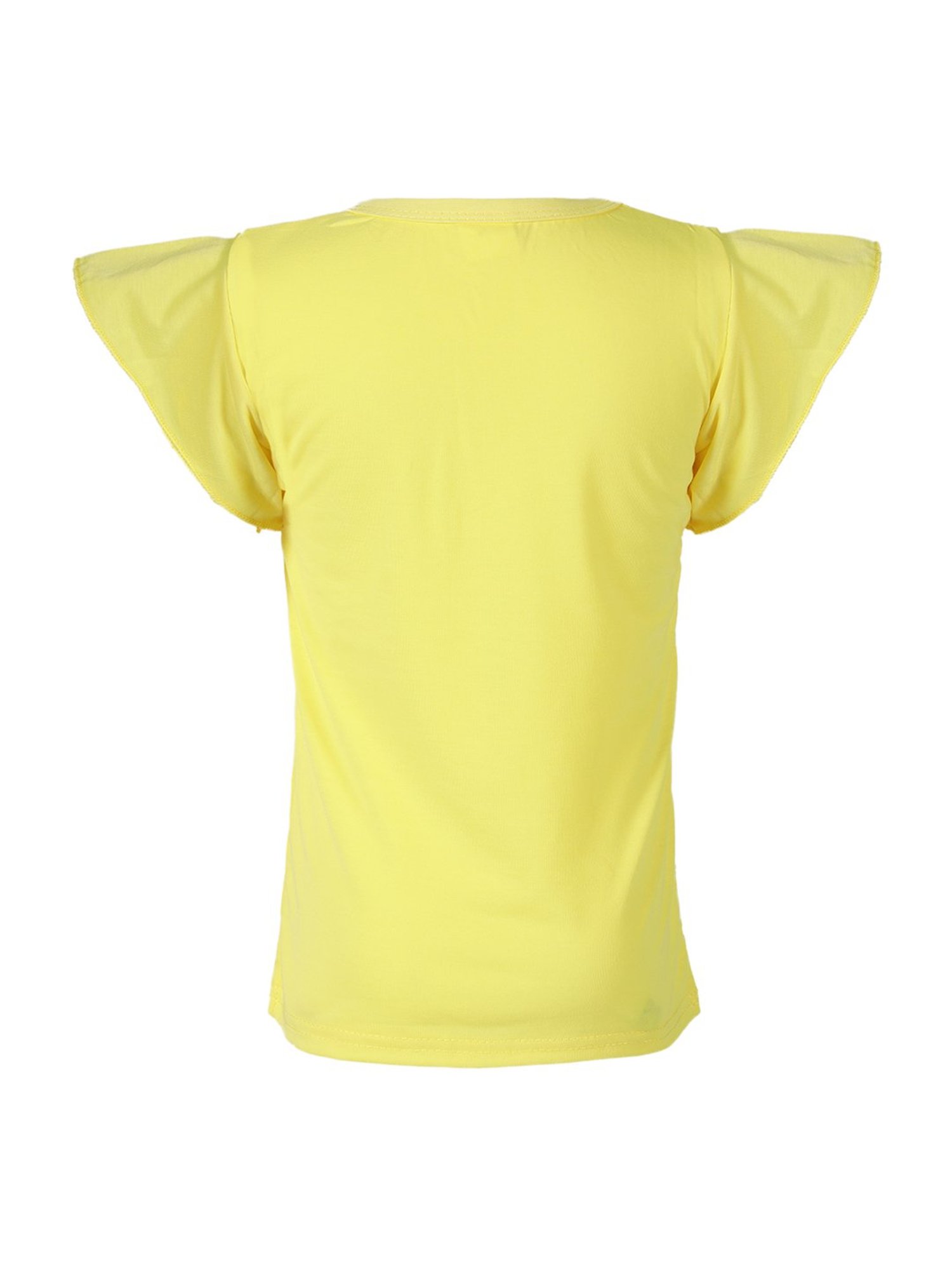 Passion Petals Kids Yellow Cotton Printed Top