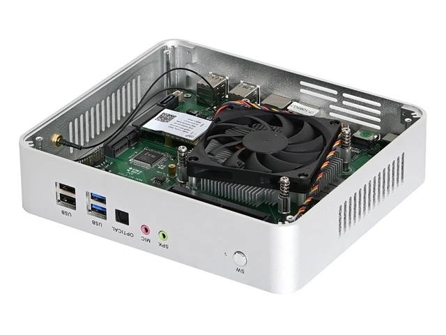 HUNSN 4K Mini PC, Intel Gen 10th I7 1065G7, Small Computer, Server, HTPC, BM26, AC WiFi/BT/2HDMI2.0/2LAN/4USB3.0/4USB2.0, (8G RAM/128G SSD)