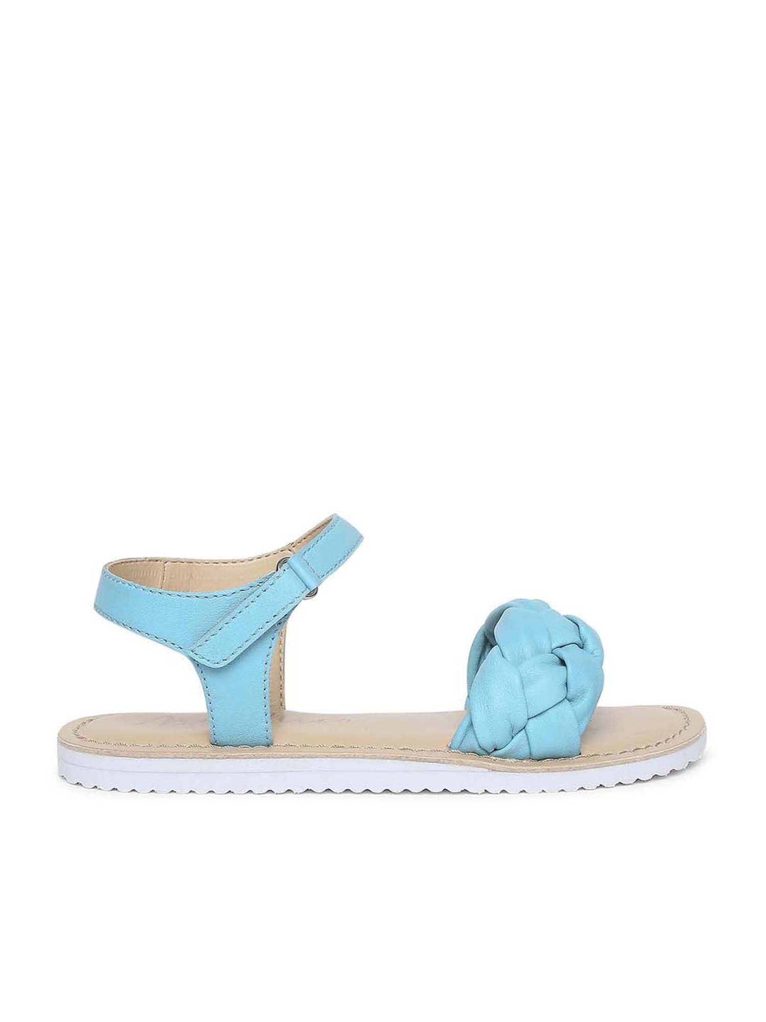 Aria Nica Kids ALICE Turquoise Blue & Beige Ankle Strap Sandals