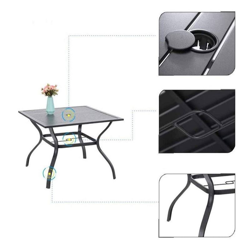 7pc Classic Outdoor Patio Dining Set Gray Wash - Saracina Home