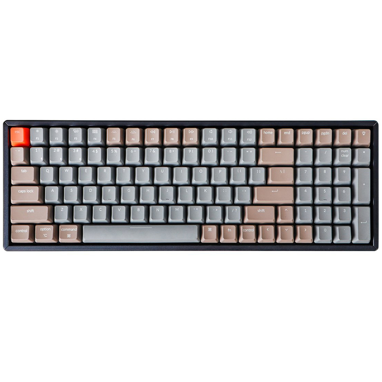 Keychron K4 Wireless Bluetooth/USB Wired Gaming Mechanical Keyboard, Compact 100 Keys RGB LED Backlit Gateron Red Switch N-Key Rollover, Aluminum Frame for Mac Windows