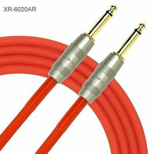 20ft Kirlin 1/4" Mono M/M Ultra Flex Guitar/Bass Amp Pro Audio Cable, Red