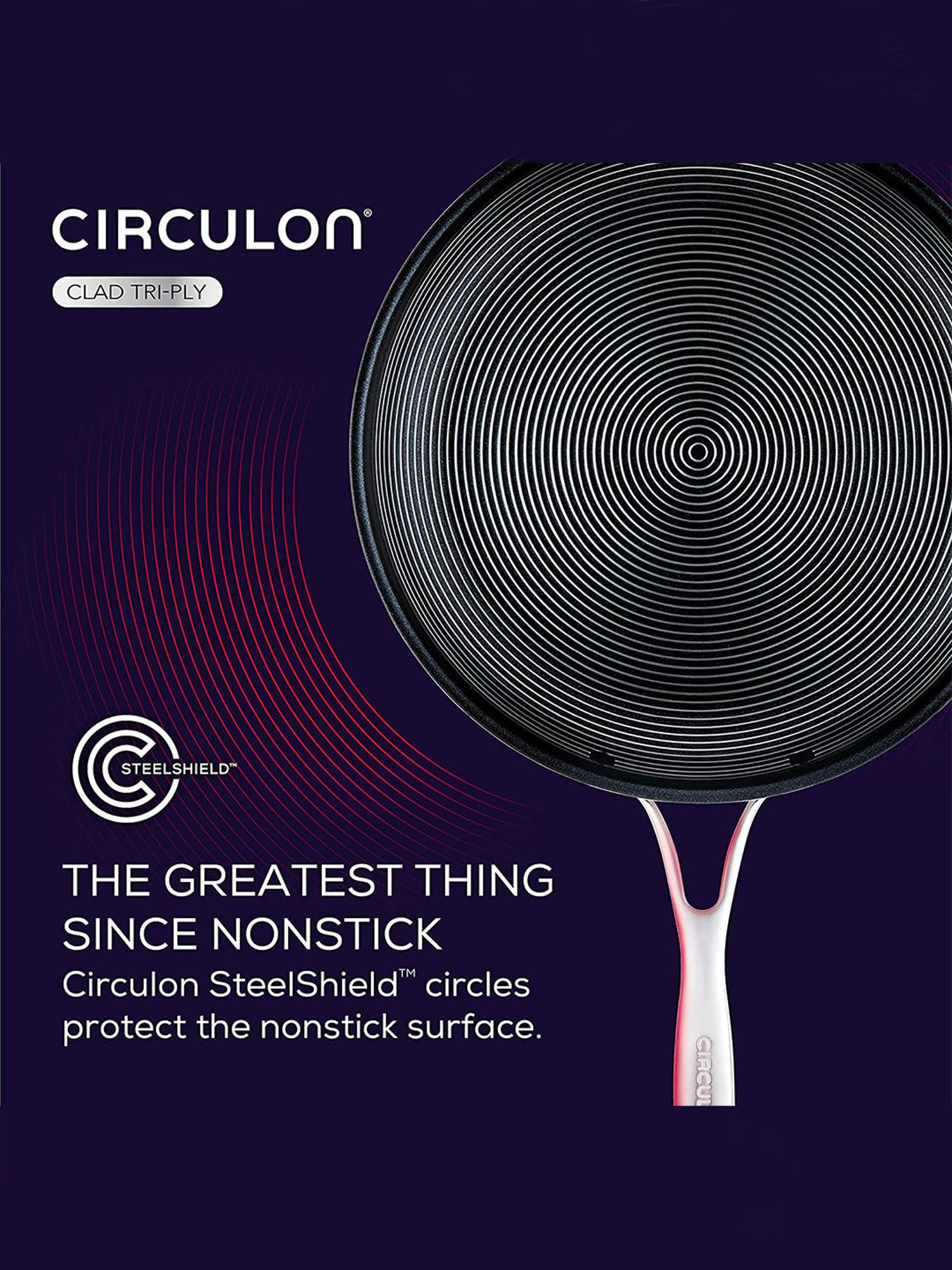 Circulon Silver Stainless Steel Non-Stick Frying Pan 25cm (1.76 L)