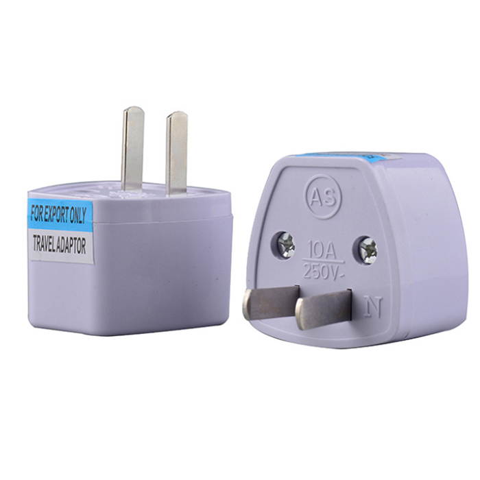 US to UK/EU/AU plug adapter 2pin-White