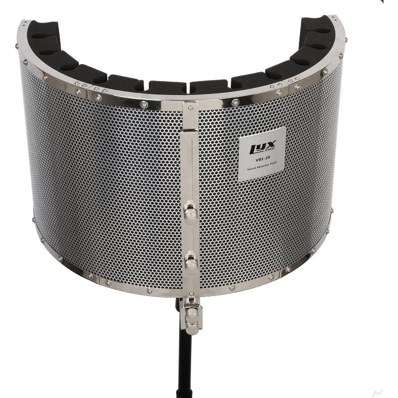 LyxPro VRI-20 Sound Absorbing Acoustic Foam Isolation Portable Microphone Shield, Vocal Recording Panel, High Performance - Stand Mountable