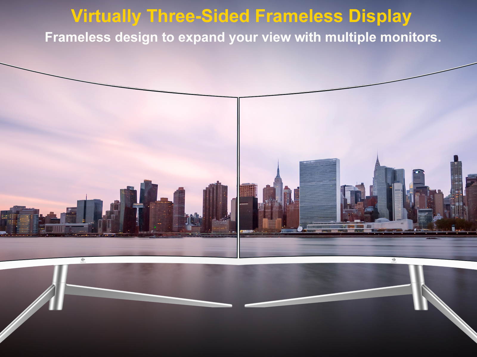 Z-EDGE U24C 24" 1080P 1920 x 1080 Full HD, 75 Hz, 5ms (MPRT) VGA+HDMI LED Backlit 2800R Curved Monitor, with Eye-Care Technology, FreeSync, Built-in Speakers