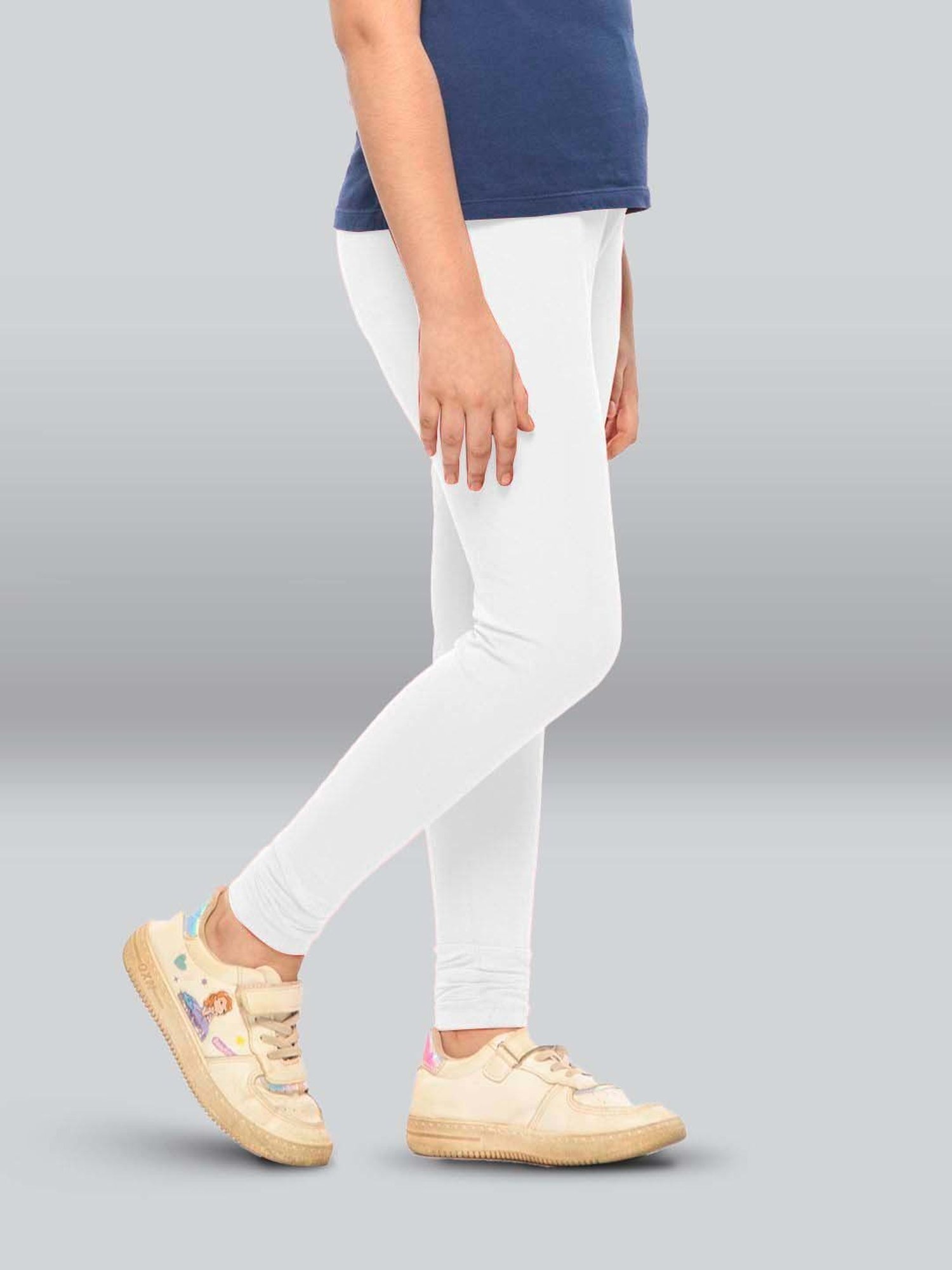 Pantaloons Junior Pink Cotton Embellished Leggings