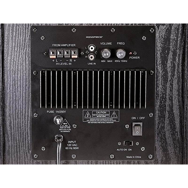 60Watt Powered Subwoofer 8 Inch With AutoOn Function For Studio And Home Theater