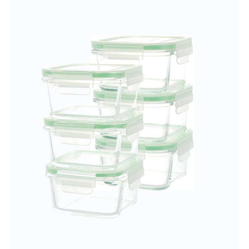 Kinetic Go Green Glassworks Square Food Storage Container Set - 37oz