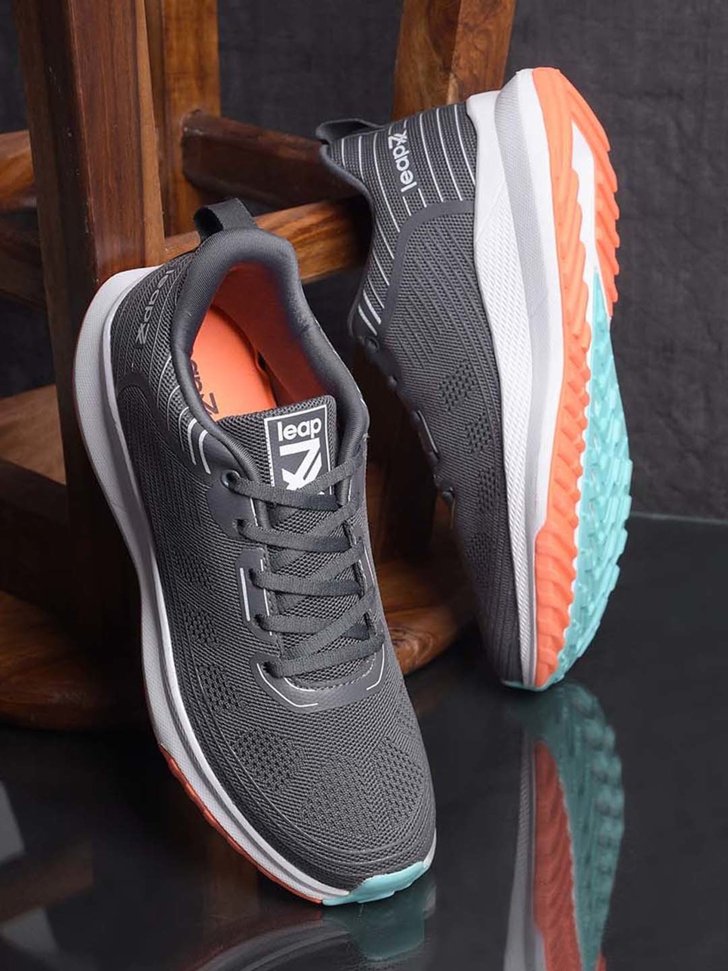 Leap7X by Liberty Men's Grey Running Shoes