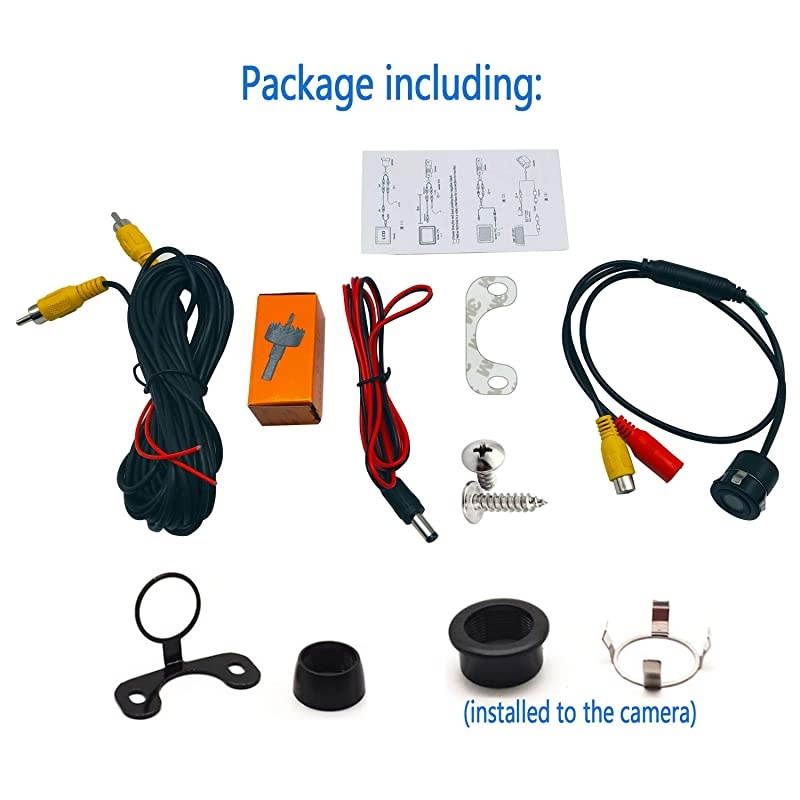 Backup Camera for Car  Wide View Angle 2in1 Universal Car Front Side Rear View Camera2 Installation Options Removable GuildlinesMirror NonMirror Image12V Only